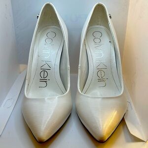 White Calvin Klein high heels almost new